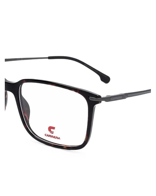 Carrera White Tortoiseshell-Effect Rectangle-Frame Glasses for men