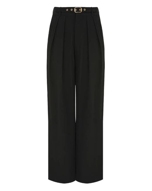 Pantaloni Plissé Con Cintura di Zimmermann in Black