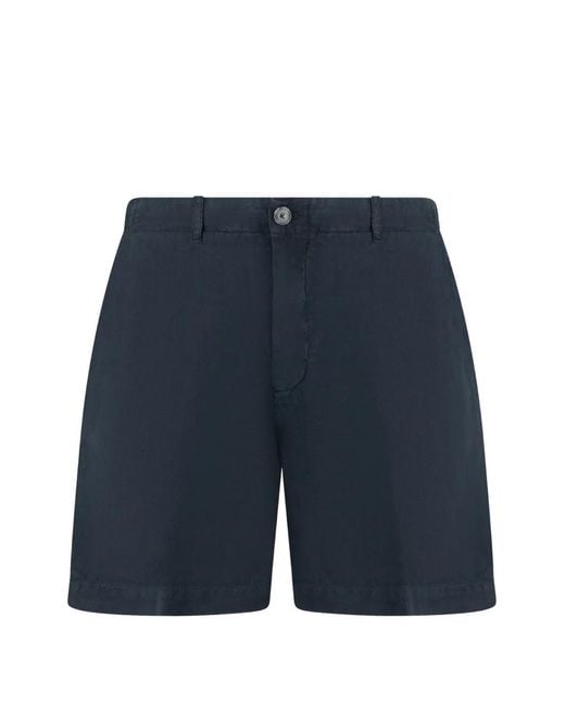 120% Lino Blue Pocket Shorts for men