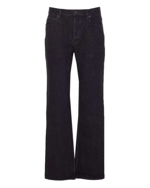 Saint Laurent Blue Classic-Five Pockets Logo-Patch Jeans for men