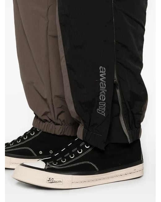 AWAKE NY Gray Pusherman Colourblock Track Pants for men