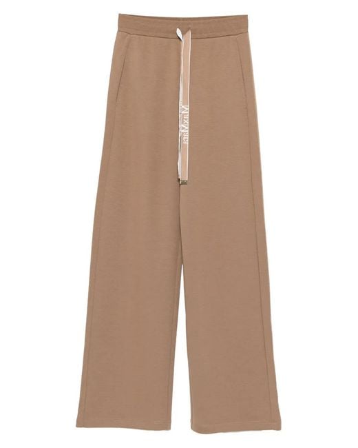 Max Mara Natural Logo-Drawstring Track Pants