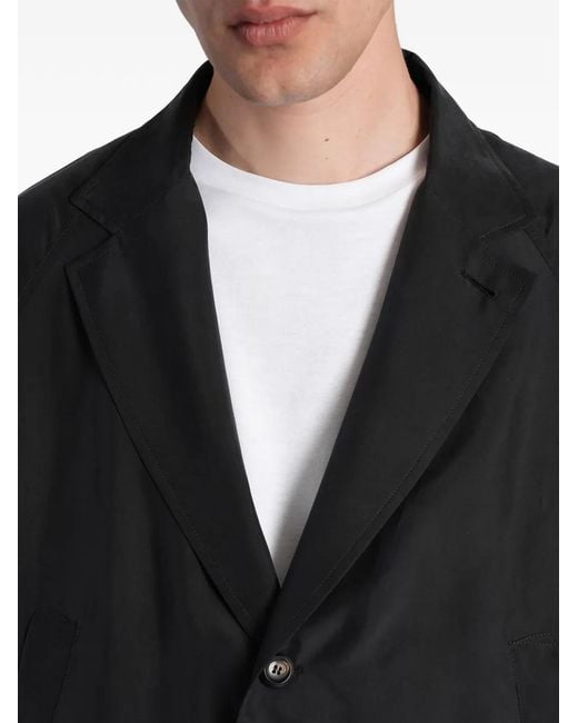 Emporio Armani Gray Pleat-Detail Jacket for men
