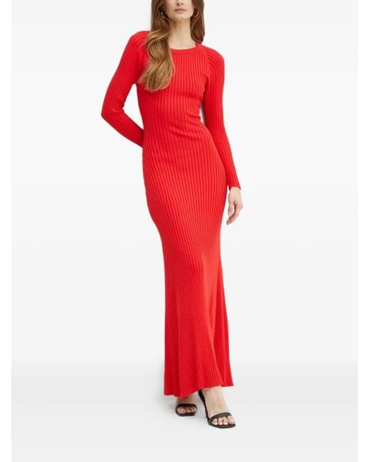 Bardot Red Amaro Maxi Dress