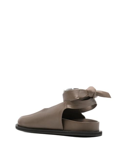 A.Emery Brown Marion Tied Clogs