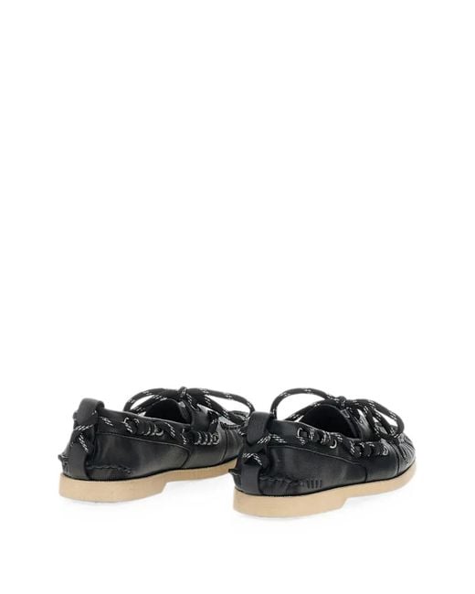 Golden Goose Deluxe Brand Black Lace-Up Leather Loafers