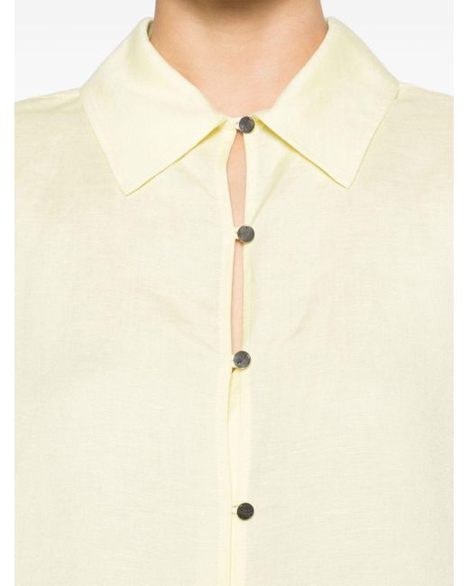 Camisa con botones Karl Lagerfeld de color Natural