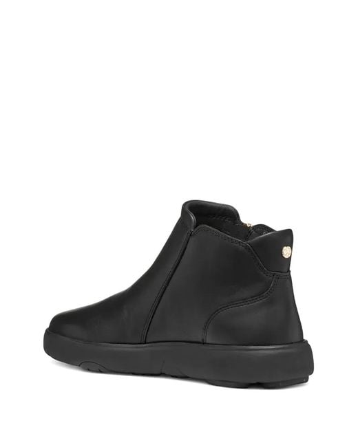 Geox Black Bottines À Fermeture Zippée