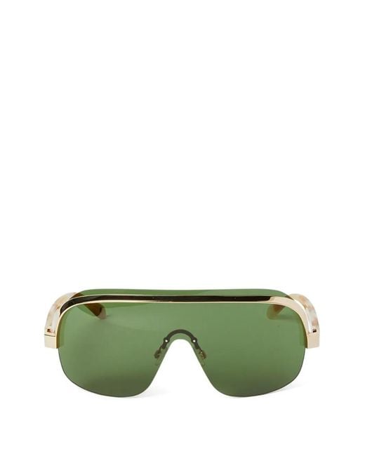 Palm Angels Green King Pilot-Frame Sunglasses