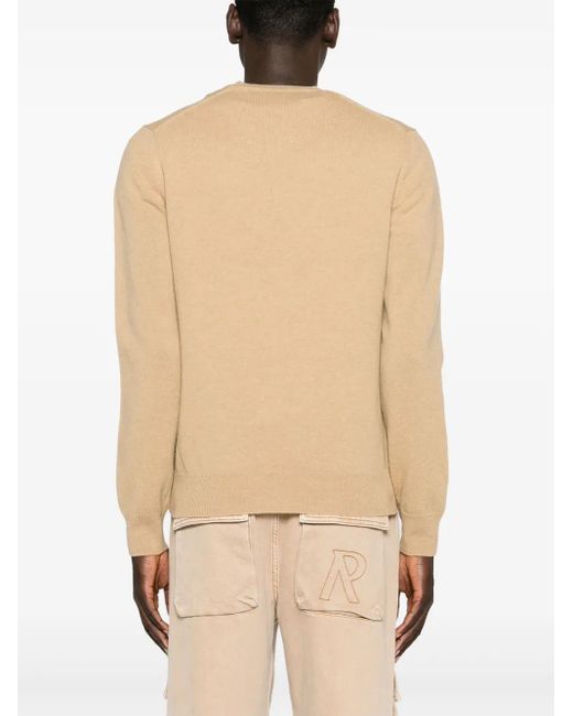 COMME DES GARÇONS PLAY Natural Heart-Patch Wool Jumper