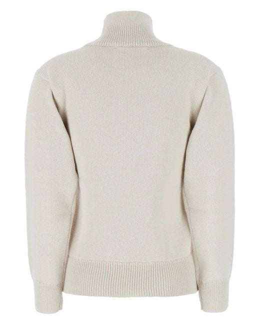 Jil Sander White Wool Jumper