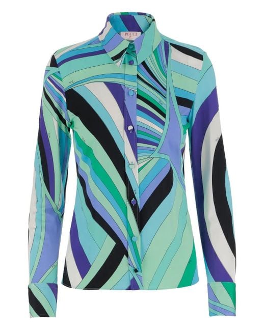 Emilio Pucci Iride シャツ Blue