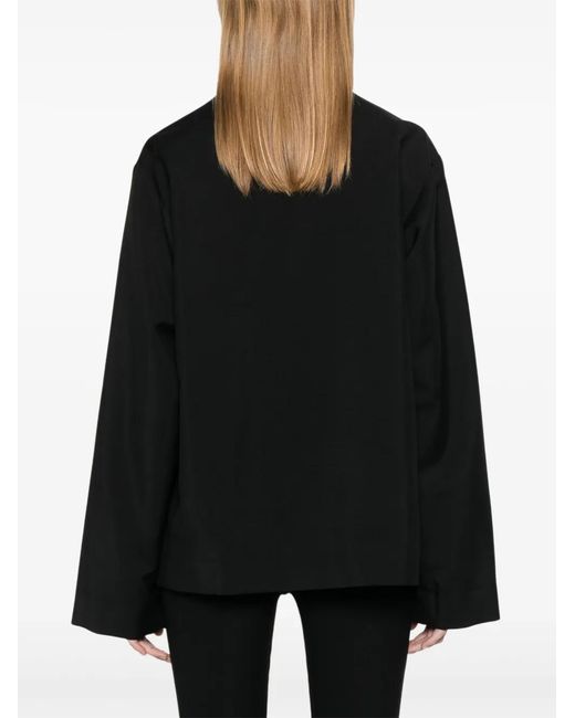 Rohe Black Mandarin-Closure Jacket