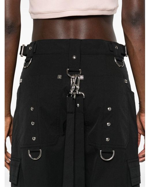 High-waist cargo trousers Givenchy de color Black
