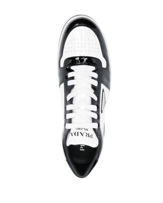 Prada Downtown Sneakers Met Logo in het Black voor heren