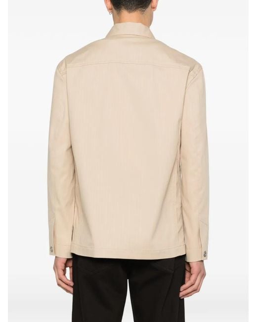 Paolo Pecora Natural Buttoned Pocket Overshirt for men