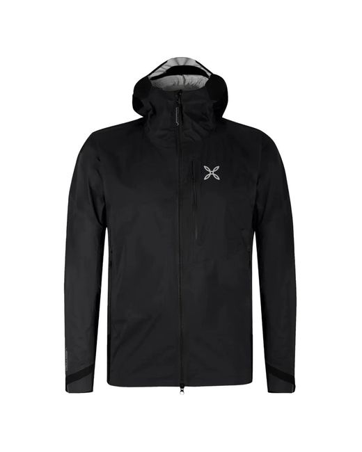 Montura Black Logo-Print Hooded Jacket for men