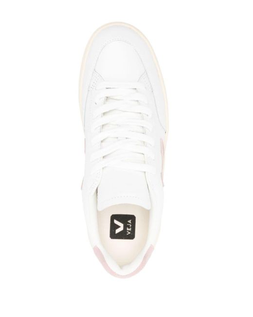 Veja V-12 Leren Sneakers in het White