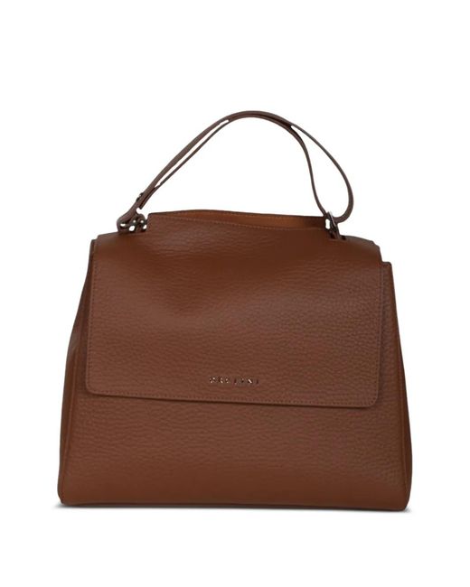 Orciani Brown Sveva Shoulder Bag