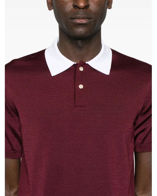 Wales Bonner Red Sun Polo Shirt for men