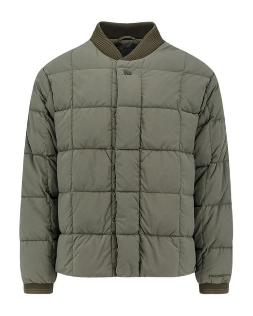 Massimo Osti Studio Green Logo-Detail Padded Jacket for men