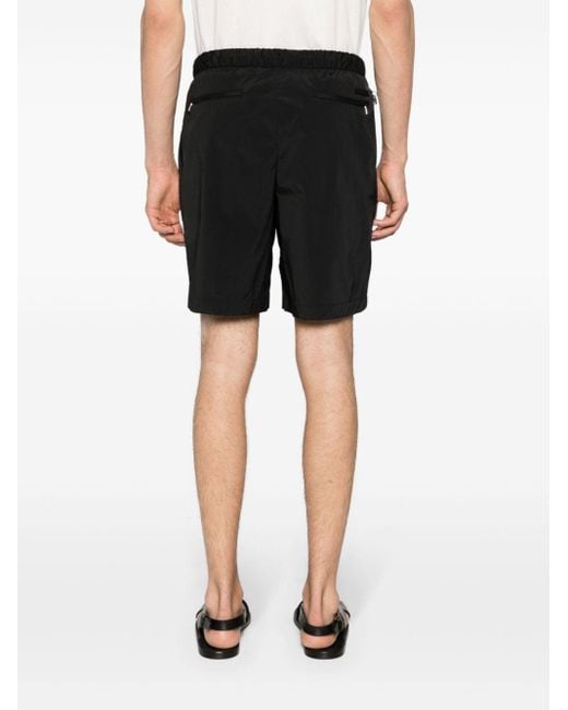 Michael Kors Black Logo-patch Drawstring Track Shorts for men