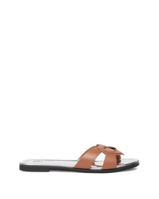 Love Moschino White Bow Straps Leather Sandals