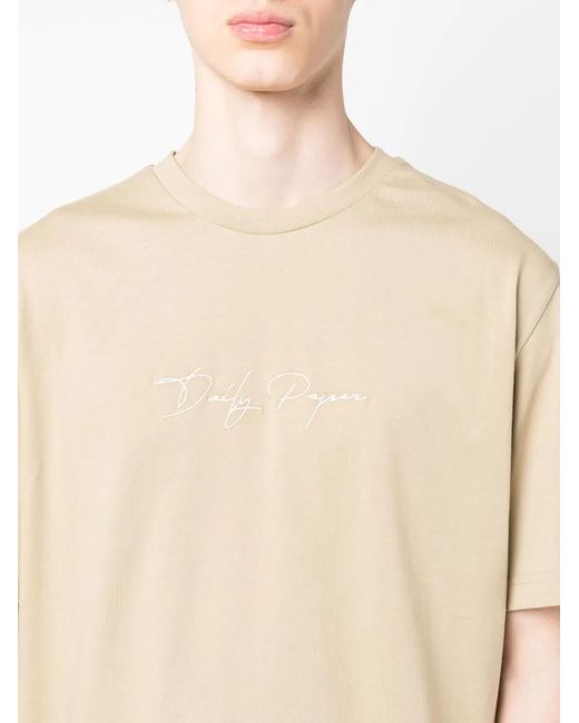 Daily Paper Natural Embroidered Logo T-Shirt for men