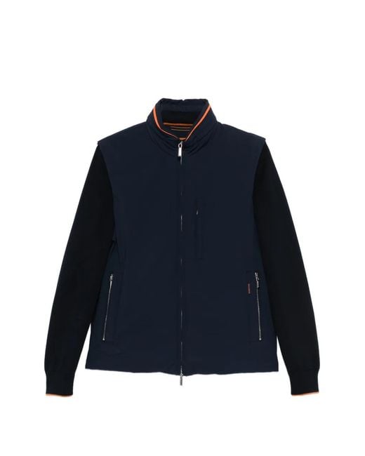 Moorer Blue Gilet Camargo À Manches Détachables for men