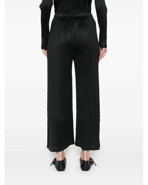 Pleats Please Issey Miyake Black Plissierte Hose
