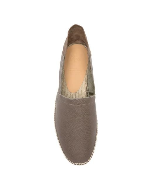 Castaner Gray Grainy-Leather Espadrilles for men