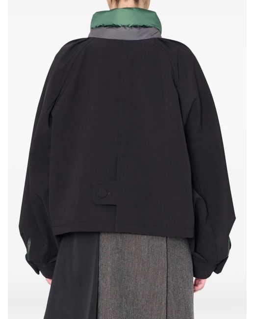 Kolor Black Colour-Block Coat