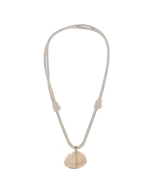 Dezso by Sara Beltran White Diamond And Shell Necklace