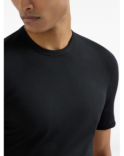 メンズ Brunello Cucinelli クルーネック Tシャツ Black