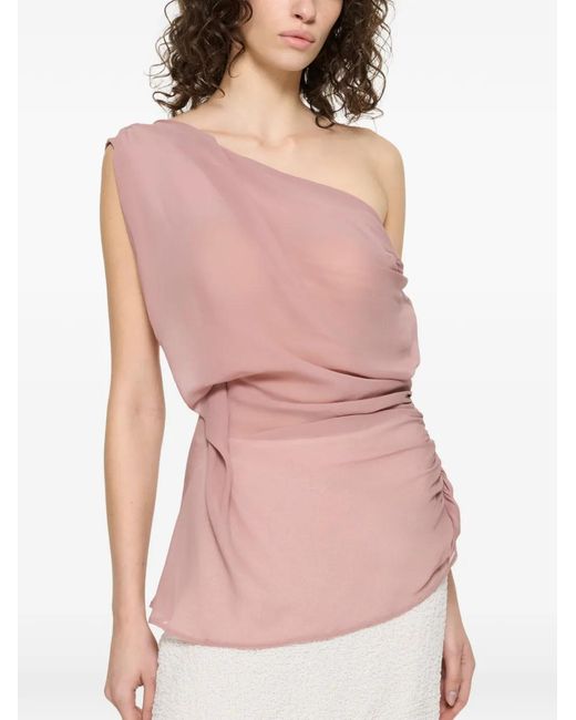 Paris Georgia Pink One-Shoulder Top