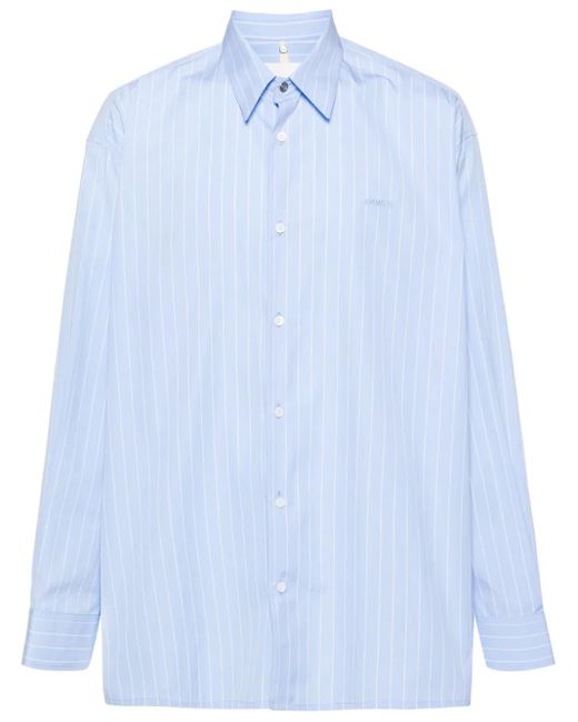 OAMC Blue Homer Striped Cotton Shirt for men