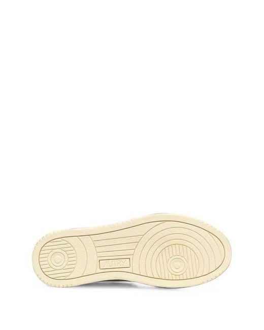 Autry White Medalist Perforated Panelled Sneakers for men