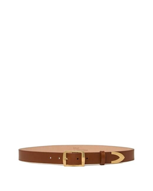 Bally White Glen Leather Belt