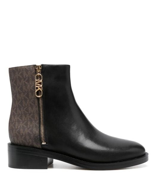 MICHAEL Michael Kors Black Regan Flat Bootie