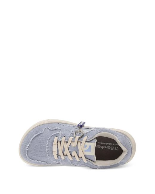 Barebarics White Baskets Zing Denim À Bords Francs
