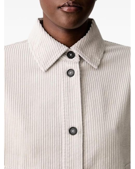 Marc O' Polo Gray Corduroy-Texture Button-Front Jacket