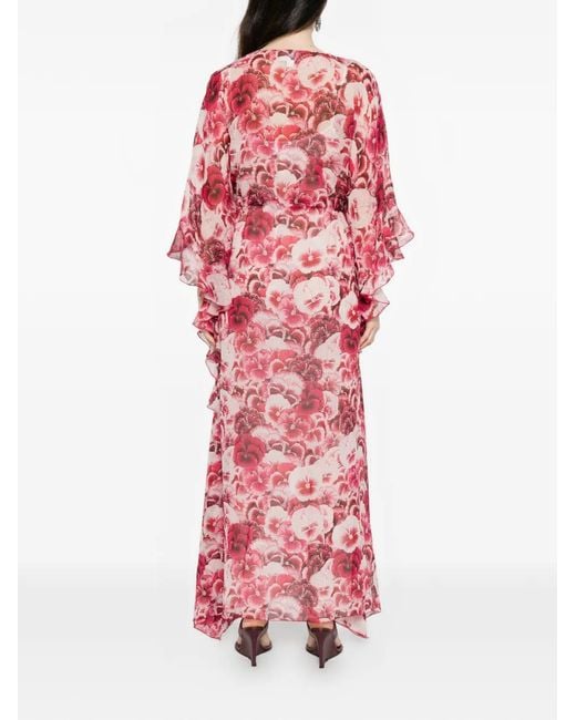 Giambattista Valli Pink Floral-Pattern Maxi Dress