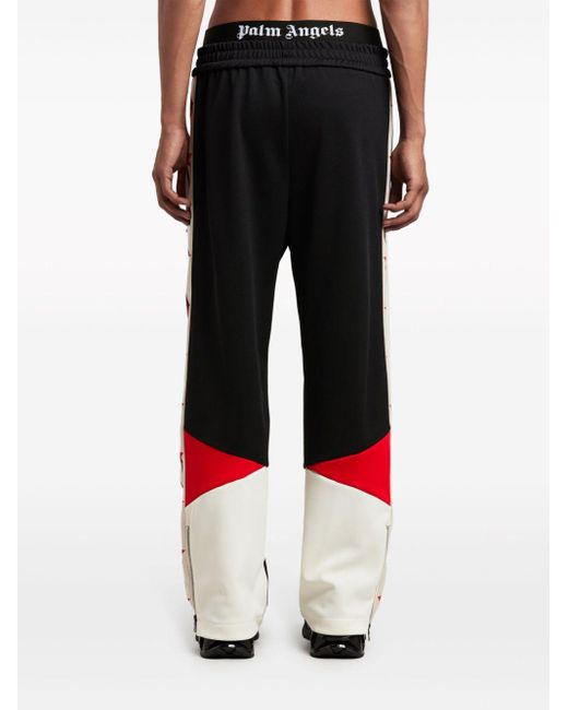 Palm Angels Red Paxhaas Contrast-panel Track Pants for men