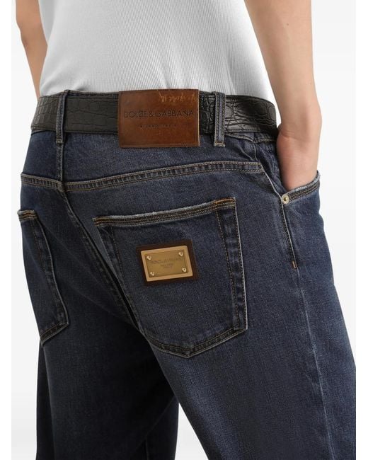 Dolce & Gabbana Blue Denim Trousers for men