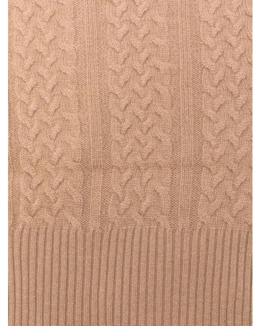 Max Mara Natural Cable-Knit Balaclava