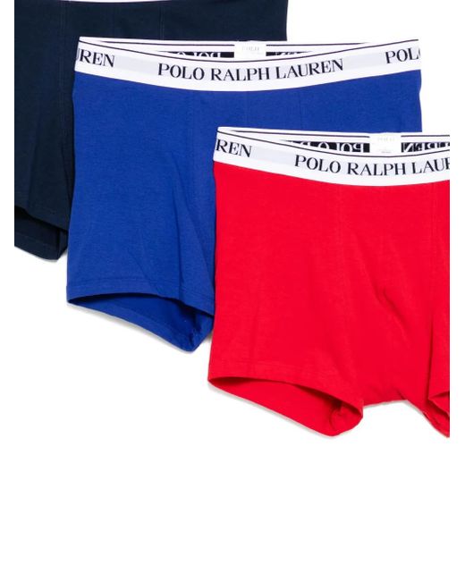 Polo Ralph Lauren Red Logo-Waistband Briefs (Set Of Three) for men
