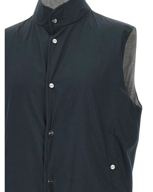 Herno Blue Reversible Gilet for men