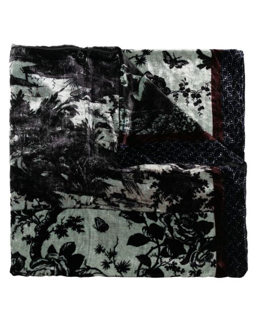 Pañuelo con motivo gráfico Pierre Louis Mascia de Seda de color Negro Mujer Accesorios de Bufandas y pañuelos de 