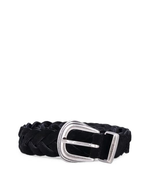 Mancini 1979 Black Ceinture John En Daim Tressé