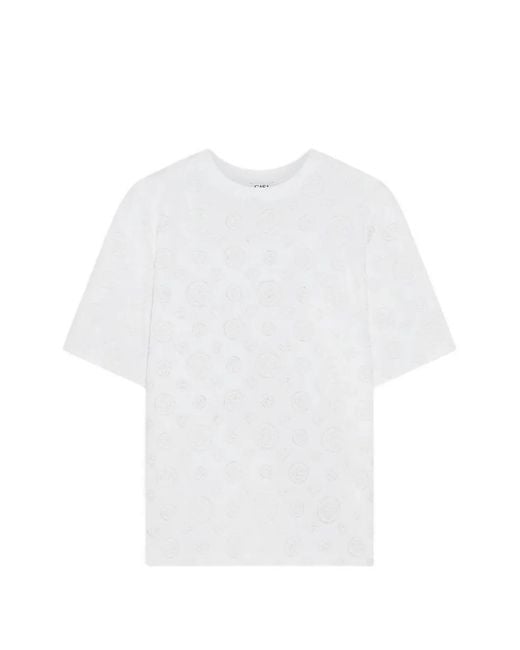 Casablanca White Monogram-Print Cotton T-Shirt for men